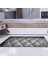 Kaymaz Dijital Mutfak & Salon Halı Star Pamuk Geometrik E5013 Siyah 8