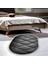Kaymaz Dijital Mutfak & Salon Halı Yıldız Deri Saçaklı Oval Geometrik E5013 Siyah 8