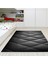 Kaymaz Dijital Mutfak & Salon Halı Star Pamuk Saçaklı Geometrik E5013 Siyah 7