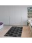 Kaymaz Dijital Mutfak & Salon Halı Star Pamuk Saçaklı Geometrik E5016 Siyah 8
