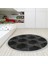 Kaymaz Dijital Mutfak & Salon Halı Yıldız Deri Saçaklı Yuvarlak Geometrik E5016 Siyah 7