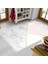Kaymaz Dijital Mutfak & Salon Halı Star Pamuk Saçaklı Geometrik E5008 Beyaz 5