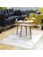 Kaymaz Dijital Mutfak & Salon Halı Trend Saçaklı Geometrik E5008 Beyaz 1