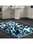 Kaymaz Dijital Mutfak & Salon Halı Trend Saçaklı Geometrik E5012 Mavi 6