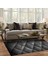 Kaymaz Dijital Mutfak & Salon Halı Trend Geometrik E5013 Siyah 1