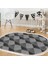 Kaymaz Dijital Mutfak & Salon Halı Star Pamuk Saçaklı Oval Geometrik E5010 Gri 7