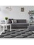 Kaymaz Dijital Mutfak & Salon Halı Star Pamuk Saçaklı Geometrik E5010 Gri 1