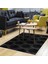 Kaymaz Dijital Mutfak & Salon Halı Yıldız Deri Geometrik E5016 Siyah 1
