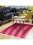 Kaymaz Dijital Mutfak & Salon Halı Trend Saçaklı Geometrik E5017 Pudra 1
