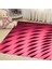 Kaymaz Dijital Mutfak & Salon Halı Trend Saçaklı Geometrik E5017 Pudra 7