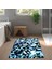 Kaymaz Dijital Mutfak & Salon Halı Star Pamuk Geometrik E5012 Mavi 6