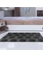 Kaymaz Dijital Mutfak & Salon Halı Yıldız Deri Geometrik E5016 Siyah 8