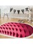 Kaymaz Dijital Mutfak & Salon Halı Trend Saçaklı Oval Geometrik E5017 Pudra 7
