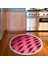 Kaymaz Dijital Mutfak & Salon Halı Yıldız Deri Saçaklı Yuvarlak Geometrik E5017 Pudra 5
