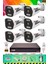 6 Kameralı 6 Warm LED Gece Renkli Görüş-Cepten Izle-Su Geçirmez Güvenlik Kamera Seti 1tb 2