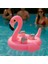 Pembe Flamingo Şekilli 4 Gözlü Şişme Havuz Içecek Tutucu 2