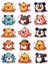 Sevimli Hayvanlar Sticker Telefon Laptop Notebook Tablet Defter Matara Stiker Etiket ST1062 1