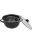 24 cm Emaye Kızartma Tenceresi, Siyah, Pratik ve Dayanıklı Kullanım Sağlar 2