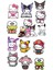 Kuromi Sticker Telefon Laptop Notebook Tablet Defter Matara Stiker Etiket ST1214 1