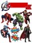 Avengers Sticker Telefon Laptop Notebook Tablet Defter Matara Stiker Etiket ST700 1
