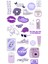 Popüler Mor Sticker Telefon Laptop Notebook Tablet Defter Matara Stiker Etiket ST1278 1