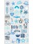 Popüler Mavi Sticker Telefon Laptop Notebook Tablet Defter Matara Stiker Etiket ST1197 1