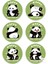 Panda Sticker Telefon Laptop Notebook Tablet Defter Matara Stiker Etiket ST1372 1