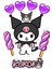 Kuromi Sticker Telefon Laptop Notebook Tablet Defter Matara Stiker Etiket ST1555 1