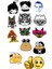 Emoji Sticker Telefon Laptop Notebook Tablet Defter Matara Stiker Etiket ST1754 1