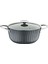 Derin Tencere 2'li Set, Cam Kapak, 24X11 Cm, 4l, Bio Granit, Antrasit 1