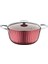 2'li Derin Granit Tencere Takımı, Cam Kapak, 24X11 Cm, 4,0 Litre, Bordo 1