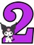 Kuromi Sticker Telefon Laptop Notebook Tablet Defter Matara Stiker Etiket ST1538 1