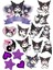 Kuromi Sticker Telefon Laptop Notebook Tablet Defter Matara Stiker Etiket ST635 1