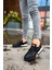 J067 Warrem Ortopedik Taban Günlük Cilt Erkek Sneaker Spor Ayakkabı Cbst Siyah 1