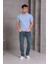 Erkek Slim Fit Pamuklu Yumuşak Doku Nefes Alan Kumaş Yakalı Tişört 3