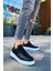 J105 Cronus Ortopedik Taban Günlük Cilt Erkek Sneaker Spor Ayakkabı Cbt Siyah 3