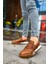 J067 Warrem Ortopedik Taban Günlük Cilt Erkek Sneaker Spor Ayakkabı Cbtt Taba 1