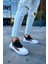 J115 Literide Ortopedik Taban Günlük Cilt Erkek Sneaker Spor Ayakkabı Cbt Beyaz/taba/siyah 3
