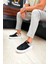 J145 Sauerbergg Ortopedik Taban Günlük Cilt Erkek Sneaker Spor Ayakkabı Cbt Siyah 2