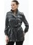 Gri Kadın Trençkot 23YSL9249 3