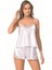 Marsilyan- Beruflic Beyaz Saten Babydoll Şort Takımı 1