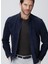 Lacivert Erkek Slim Fit Deri Mont 1094014 1