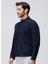 Lacivert Erkek Slim Fit Deri Mont 1094014 6