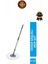Gri Metal Krom Döner Başlıklı Uzayabilen Püsküllü Paspas Mop Seti 1