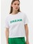 Bisiklet Yaka Beyaz Kadın T-Shirt Tugu 2