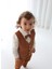 Kahve Yelekli Askılı Takım 4'lü Set 3
