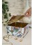 Yeşil Sugi Desenli Kare Metal Saklama Kabı 20X20 cm 1