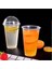 Turuncu 450 cc Kapaklı Pet Plastik Bardak, 25 Adet, Limonata ve Milkshake Için Ideal 4