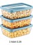 Renkli Dikdörtgen Saklama Kabı Seti - 3'lü, Pratik ve Şık Mutfak Gereci 2