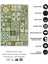 Yeşil Patchwork Seramik Desenli Dokuma Tabanlı Dijital Baskılı Patchwork Halı Antre Halısı 4